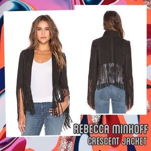 Rebecca Minkoff Crescent Crop Jacket in Black NWOT